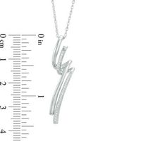 0.09 CT. T.W. Diamond Twist Pendant in Sterling Silver|Peoples Jewellers