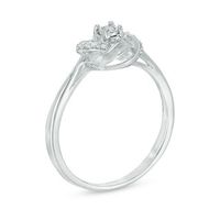 Diamond Accent Swirl Promise Ring in 10K White Gold|Peoples Jewellers