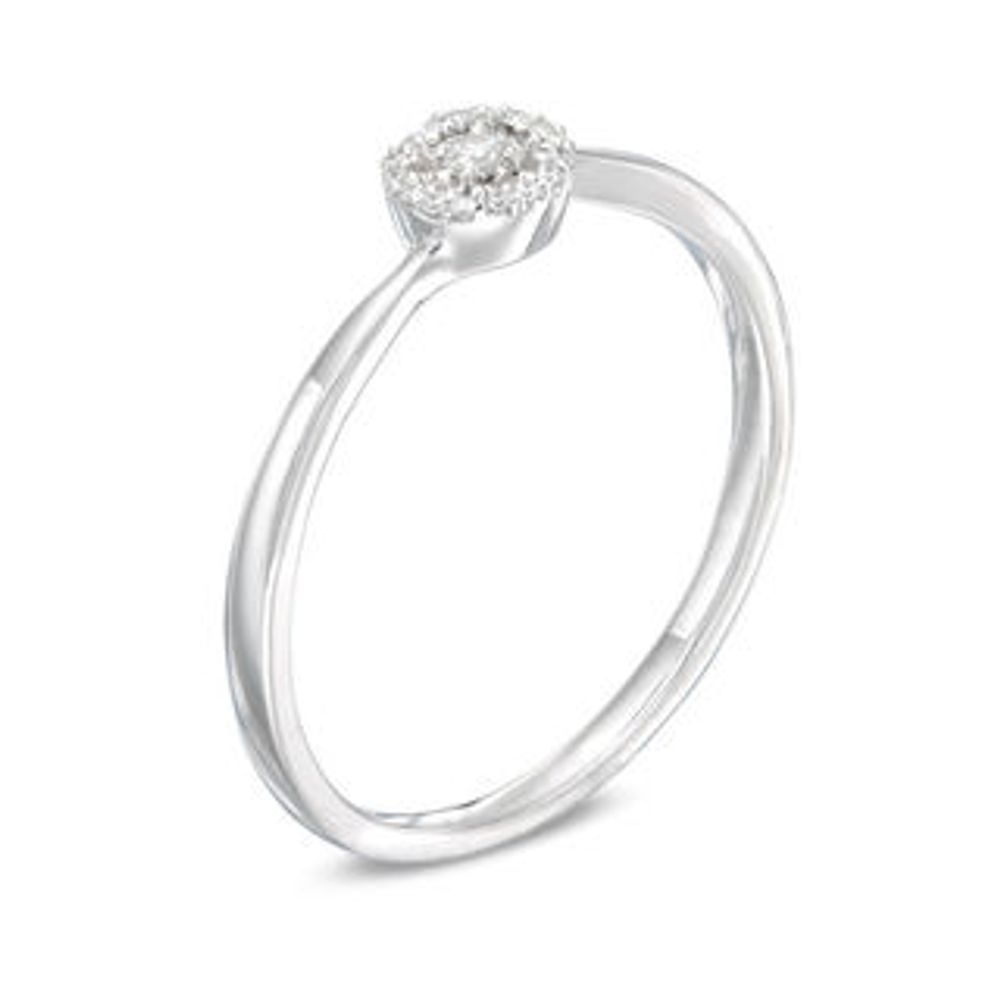 Diamond Accent Frame Promise Ring in 10K White Gold|Peoples Jewellers