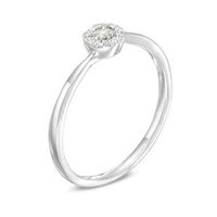 Diamond Accent Frame Promise Ring in 10K White Gold|Peoples Jewellers