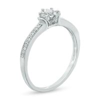 Diamond Accent Collar Promise Ring in 10K White Gold|Peoples Jewellers