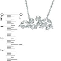 Diamond Accent Turtle Family Necklace in Sterling Silver - 17"|Peoples Jewellers