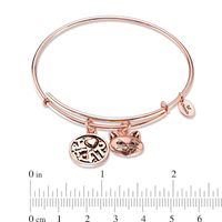 Chrysalis "I Love Cat" Charms Adjustable Bangle in White Brass|Peoples Jewellers