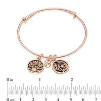 Chrysalis "Inner Beauty" Charms Adjustable Bangle in Rose-Tone Brass|Peoples Jewellers