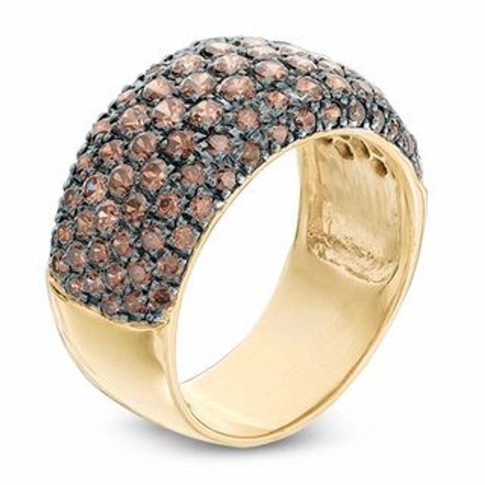 1.95 CT. T.W. Champagne Diamond Multi-Row Band in 10K Gold|Peoples Jewellers