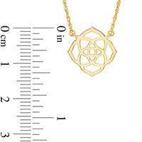 Mandala Flower Outline Necklace in 10K Gold|Peoples Jewellers