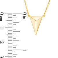 Elongated Triangle Necklace in 10K Gold|Peoples Jewellers