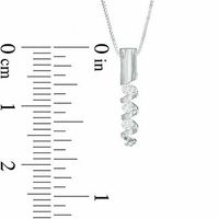Sirena™ 0.10 CT. T.W. Diamond Three Stone Spiral Pendant in 14K White Gold|Peoples Jewellers