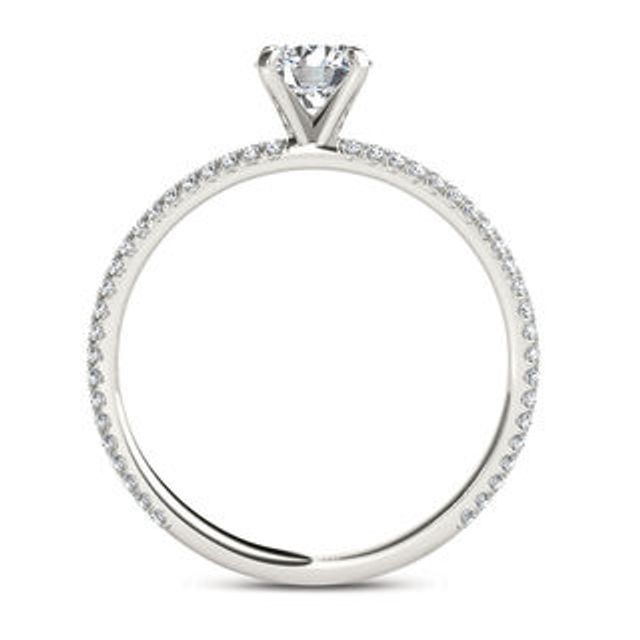 0.75 CT. T.W. Diamond Double Row Engagement Ring in 14K White Gold|Peoples Jewellers