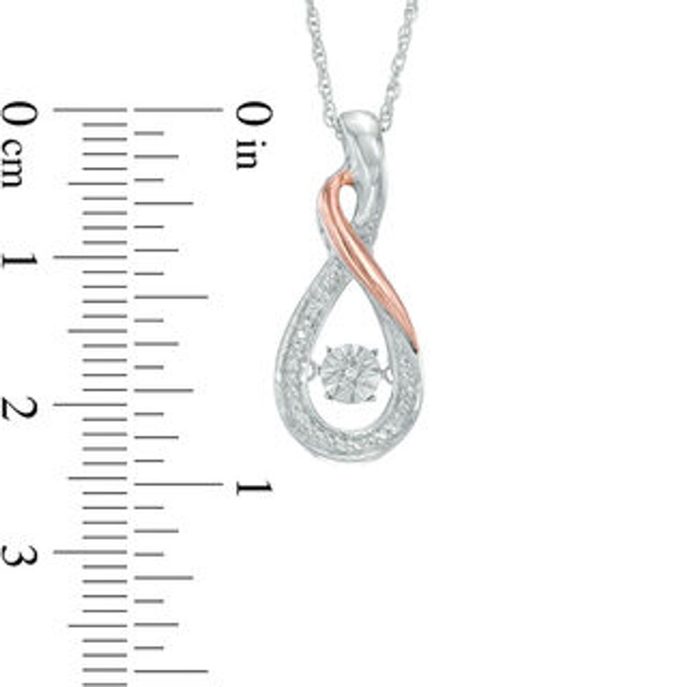 Unstoppable Love™ Diamond Accent Infinity Pendant in Sterling Silver and 10K Rose Gold|Peoples Jewellers