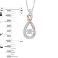 Unstoppable Love™ Diamond Accent Infinity Pendant in Sterling Silver and 10K Rose Gold|Peoples Jewellers