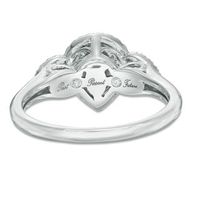 0.52 CT. T.W. Diamond Double Pear-Shaped Frame Past Present Future® Engagement Ring in 10K White Gold|Peoples Jewellers