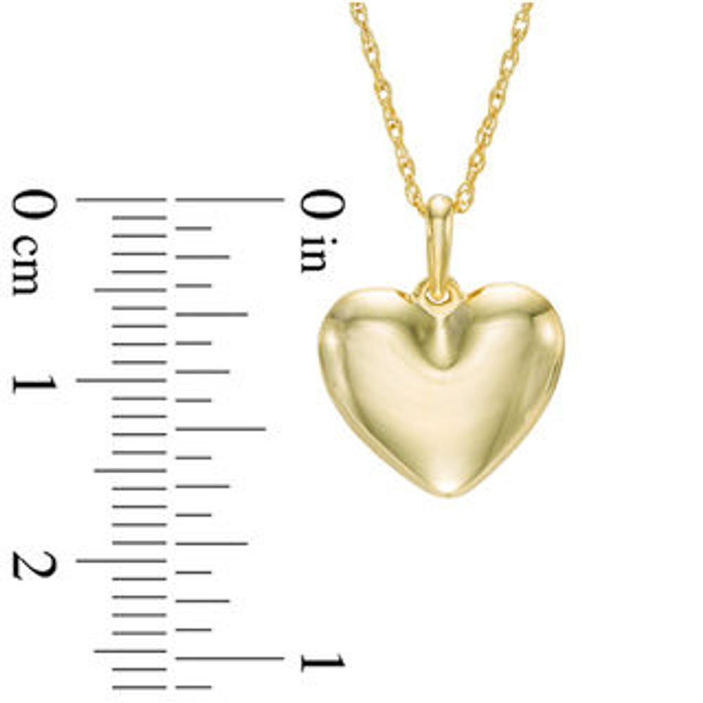 Puffed Heart Pendant in 10K Gold|Peoples Jewellers