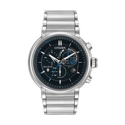 Men's Citizen Eco-Drive® Proximity Chronograph Smart Watch with Black Dial (Model: BZ1000-54E)|Peoples Jewellers