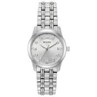 Ladies' Bulova Diamond Accent Watch with Silver-Tone Dial (Model: 96P178)|Peoples Jewellers