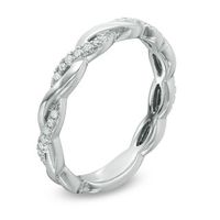 0.12 CT. T.W. Diamond Twist Band in 10K White Gold|Peoples Jewellers