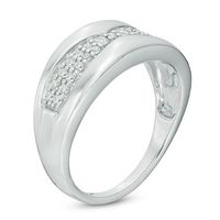 0.23 CT. T.W. Diamond Bow Band in 10K White Gold|Peoples Jewellers