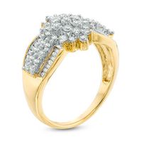 0.95 CT. T.W. Composite Diamond Marquise Multi-Row Engagement Ring in 10K Gold|Peoples Jewellers