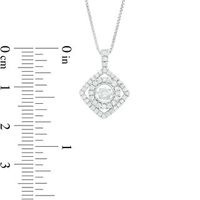 Unstoppable Love™ 0.45 CT. T.W. Diamond Circle in Square Pendant in 10K White Gold|Peoples Jewellers