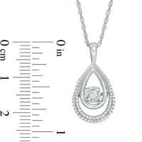 Unstoppable Love™ 0.18 CT. T.W. Diamond Double Teardrop Pendant in 10K White Gold|Peoples Jewellers