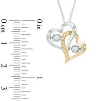 Unstoppable Love™ 0.12 CT. T.W. Diamond Double Heart Pendant in 10K Two-Tone Gold|Peoples Jewellers