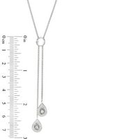 Unstoppable Love™ 0.16 CT. T.W. Diamond Teardrop Bolo Necklace in Sterling Silver - 28"|Peoples Jewellers