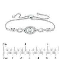 Unstoppable Love™ 0.25 CT. T.W. Diamond Bolo Bracelet in Sterling Silver - 9.0"|Peoples Jewellers