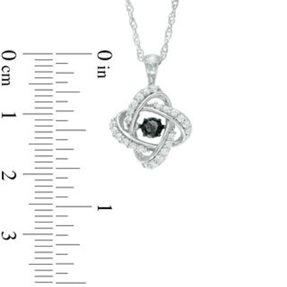 Unstoppable Love™ 0.30 CT. T.W. Enhanced Black and White Diamond Orbit Pendant in Sterling Silver|Peoples Jewellers