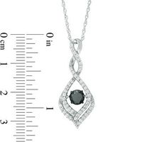 Unstoppable Love™ 0.70 CT. T.W. Enhanced Black and White Diamond Cascading Infinity Pendant in 10K White Gold|Peoples Jewellers