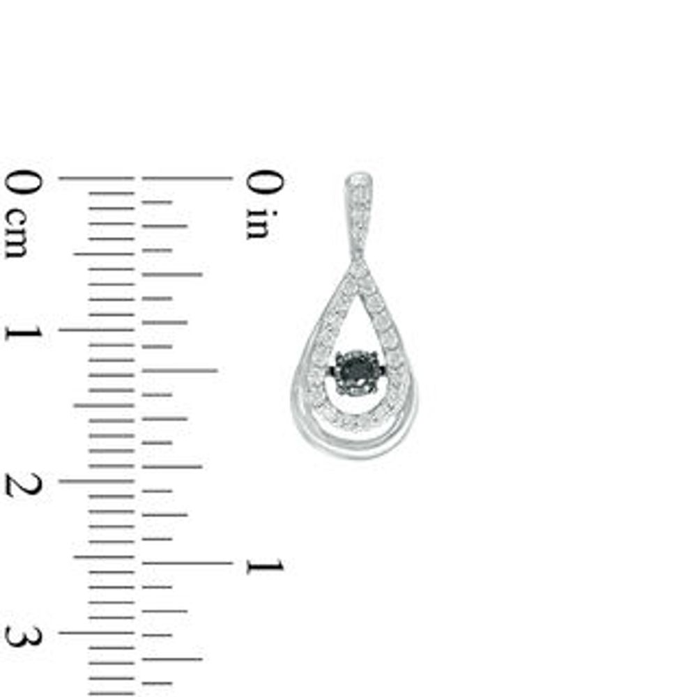 Unstoppable Love™ 0.30 CT. T.W. Enhanced Black and White Diamond Pear-Shaped Drop Earrings in Sterling Silver|Peoples Jewellers