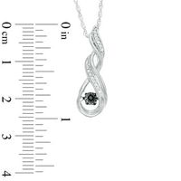 Unstoppable Love™ 0.09 CT. T.W. Enhanced Black and White Diamond Cascading Infinity Pendant in Sterling Silver|Peoples Jewellers