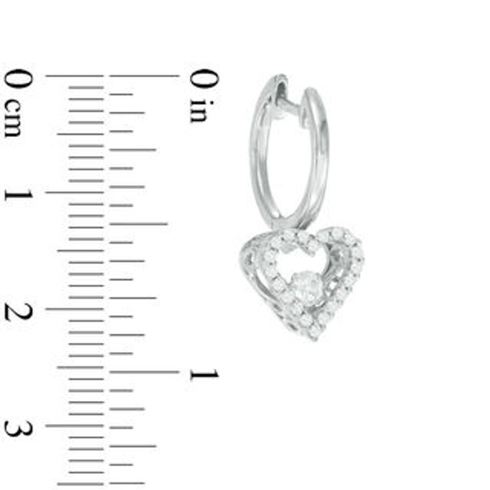 Unstoppable Love™ 0.45 CT. T.W. Diamond Heart-Shaped Drop Earrings in 10K White Gold|Peoples Jewellers