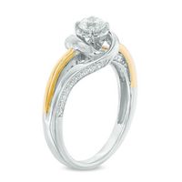0.50 CT. T.W. Diamond Swirl Bypass Engagement Ring in 10K Two-Tone Gold|Peoples Jewellers