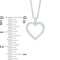 0.16 CT. T.W. Diamond Heart Pendant in 10K White Gold|Peoples Jewellers