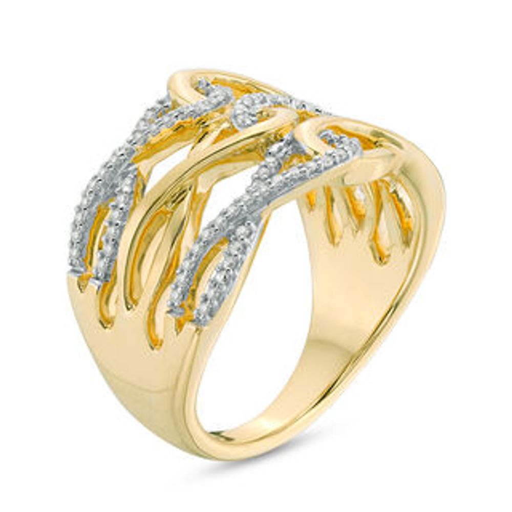 0.23 CT. T.W. Diamond Interlocking Loops Ring in 10K Gold|Peoples Jewellers