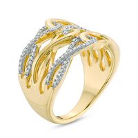 0.23 CT. T.W. Diamond Interlocking Loops Ring in 10K Gold|Peoples Jewellers