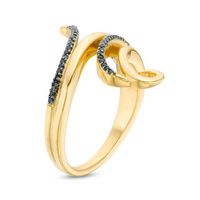 0.09 CT. T.W. Black Diamond Wrap Ring in 10K Gold|Peoples Jewellers