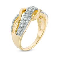 0.45 CT. T.W. Diamond Swirl Ring in 10K Gold|Peoples Jewellers