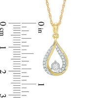 0.16 CT. T.W. Diamond Teardrop Pendant in 10K Gold|Peoples Jewellers