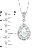 Unstoppable Love™ 0.95 CT. T.W. Diamond Double Teardrop Pendant in 14K White Gold|Peoples Jewellers