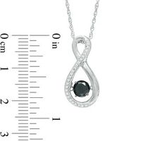 Unstoppable Love™ 0.45 CT. T.W. Enhanced Black and White Diamond Infinity Pendant in 10K White Gold|Peoples Jewellers