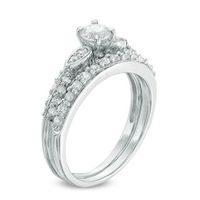 0.50 CT. T.W. Diamond Frame Bridal Set in 10K White Gold|Peoples Jewellers