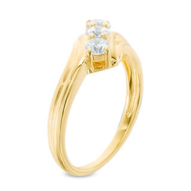 0.45 CT. T.W. Diamond Past Present Future® Bypass Engagement Ring in 10K Gold|Peoples Jewellers