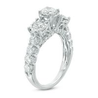 2.00 CT. T.W. Diamond Past Present Future® Engagement Ring in 14K White Gold|Peoples Jewellers