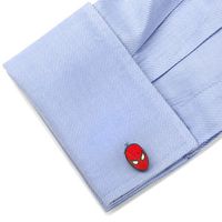 Men's ©MARVEL Spider-Man Enamel Cuff Links in Grey Rhodium Brass|Peoples Jewellers