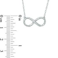 0.09 CT. T.W. Diamond Infinity Necklace in Sterling Silver|Peoples Jewellers