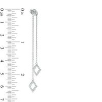 0.23 CT. T.W. Diamond Two Strand Kite Shaped Drop Earrings in 10K White Gold|Peoples Jewellers