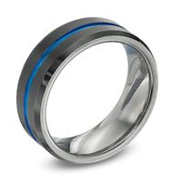 Men's 8.0mm Wedding Band in Two-Tone IP Stainless Steel - Size 10|Peoples Jewellers