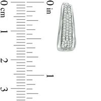 0.30 CT. T.W. Diamond Hoop Earrings with in Sterling Silver|Peoples Jewellers