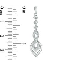 0.18 CT. T.W. Diamond Infinity Flame Drop Earrings in Sterling Silver|Peoples Jewellers